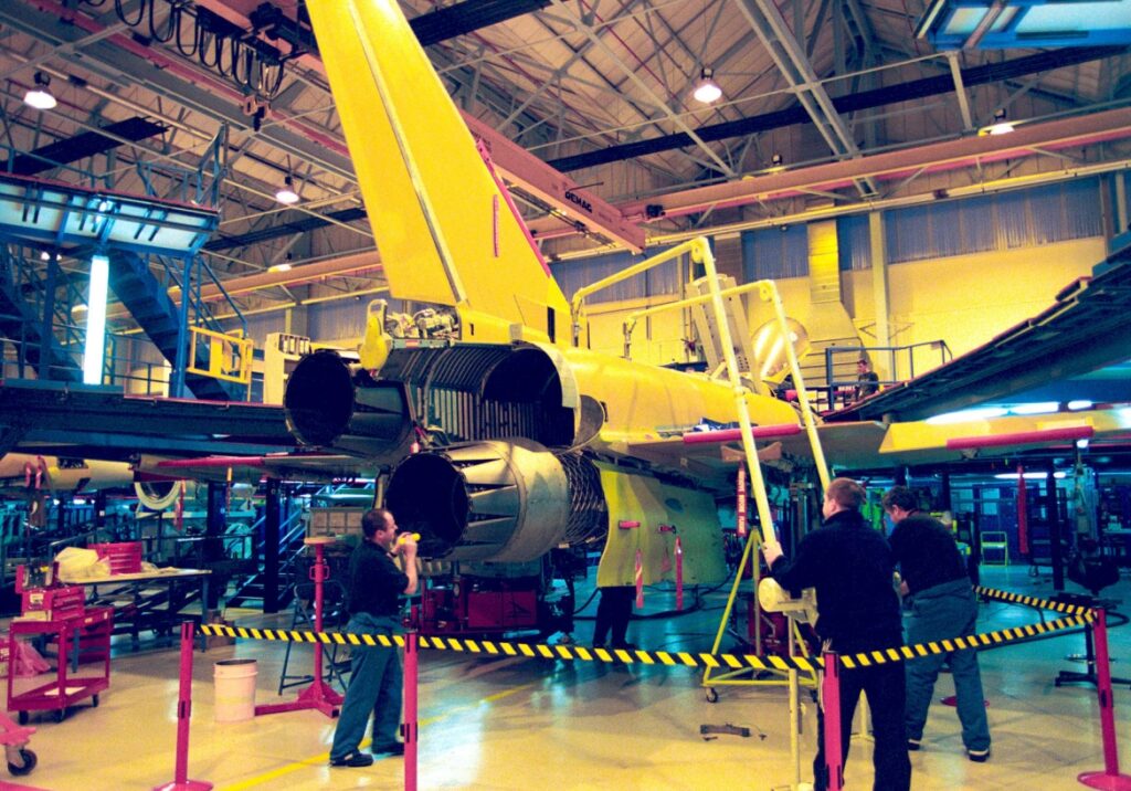 Typhoon Final Assembly Facility at Warton, Lancashire, England