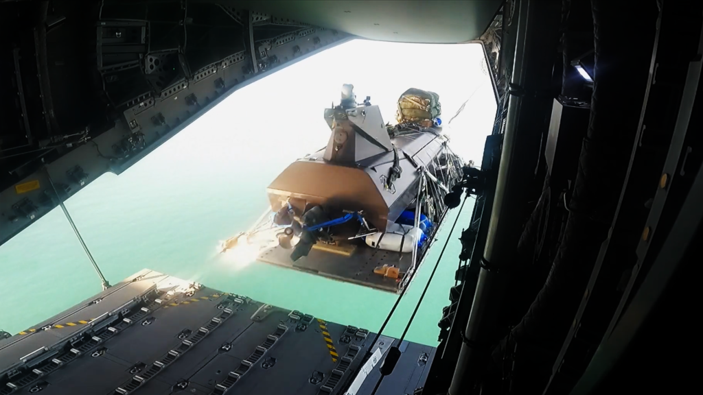 Kraken Technology Group and Capewell, working with the Royal Navy under Project Beehive, have successfully completed the world's first extracted-load airdrop of an uncrewed surface vessel from an A400M military transport aircraft, demonstrating a new rapid-insertion capability for maritime force projection.