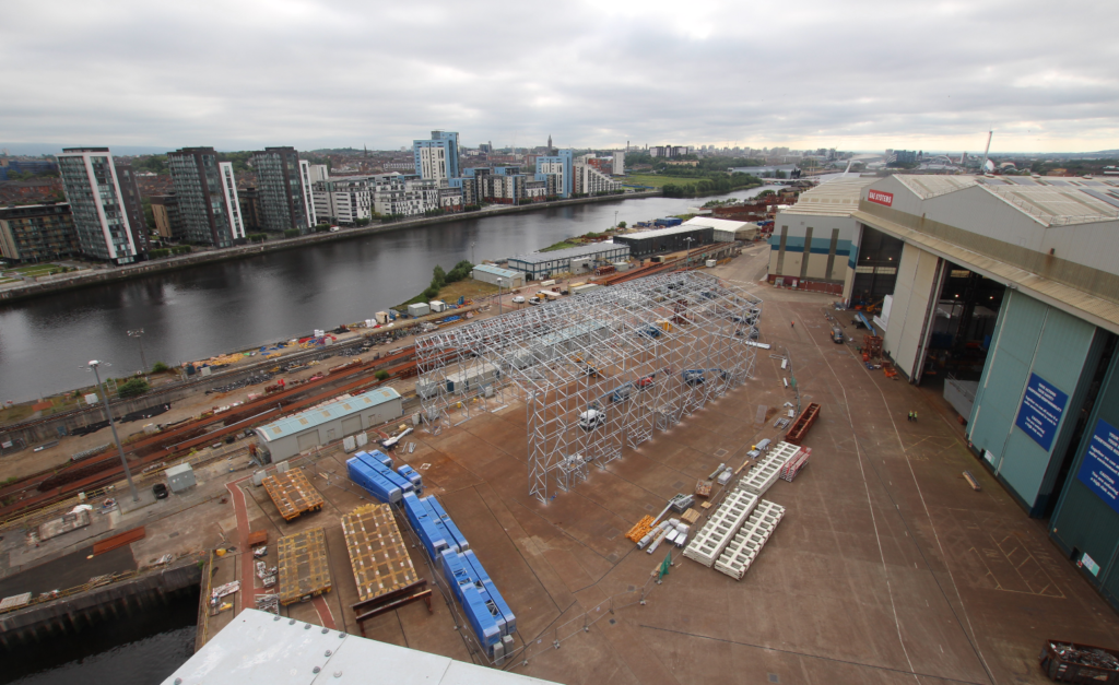 Construction has begun on a new £3.3 million paint facility at BAE Systems' Govan shipyard in Glasgow