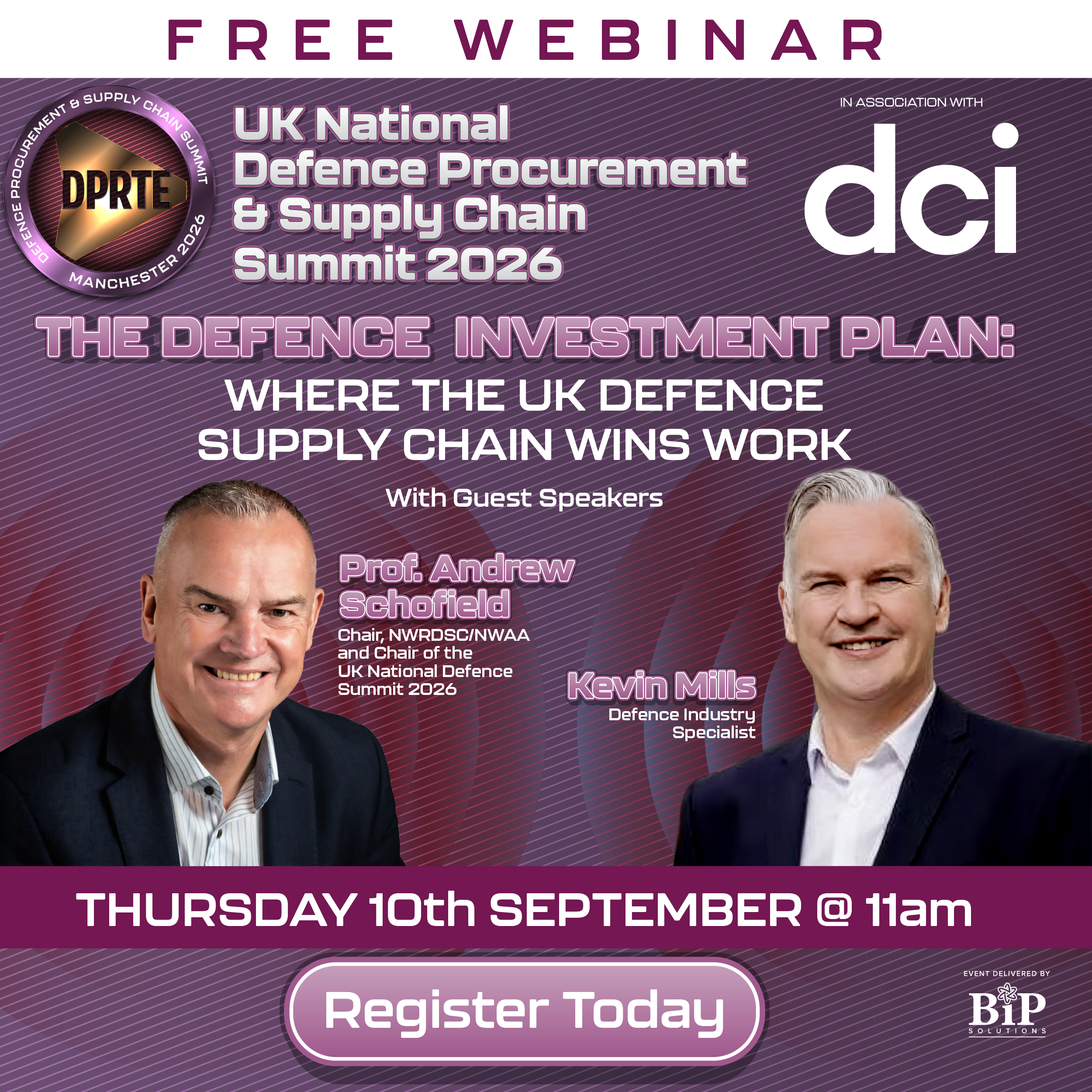 The Defence Investment Plan: Where the UK Defence Supply Chain Wins Work — webinar graphic